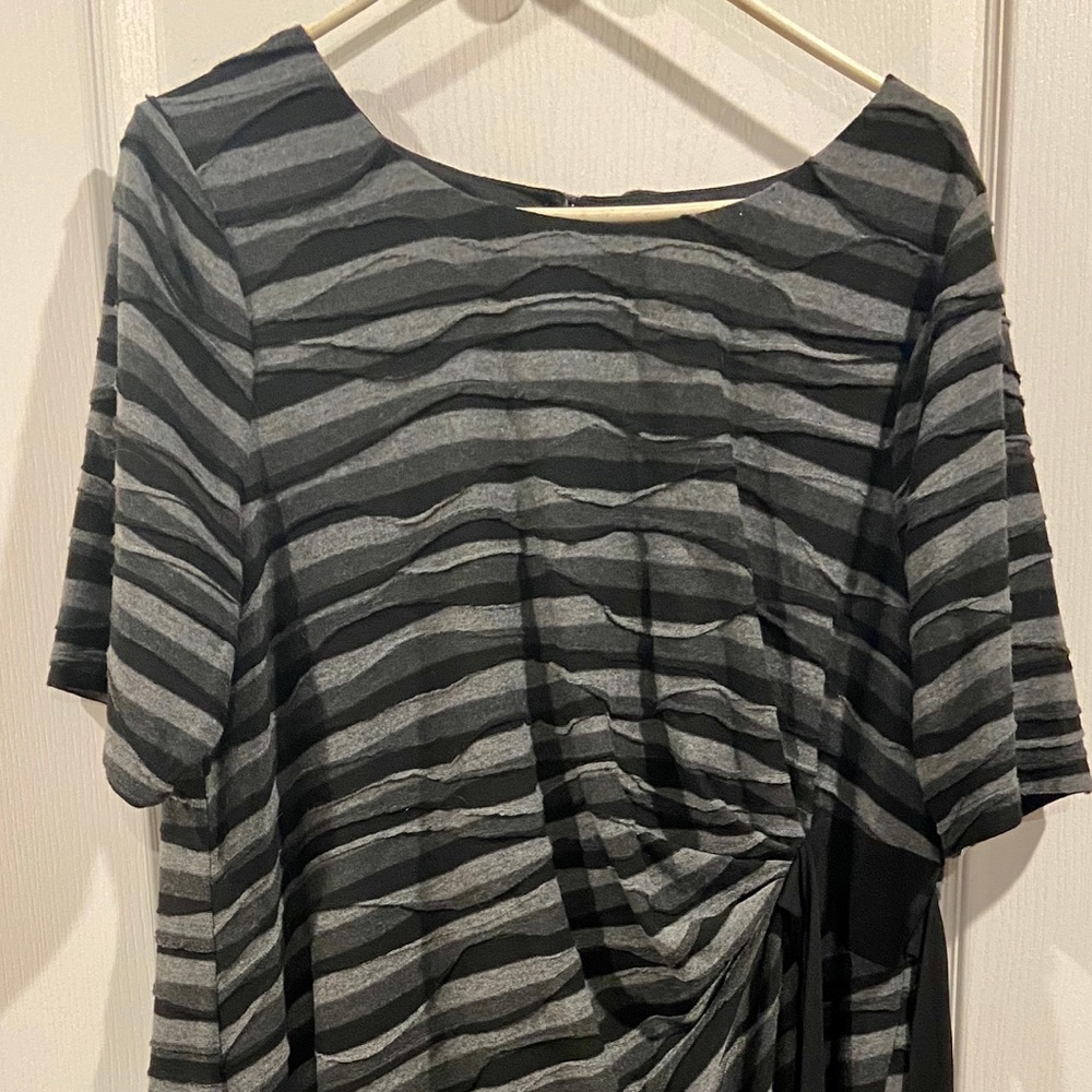 Cato Short Sleeved Striped Dress Plus Size 20W